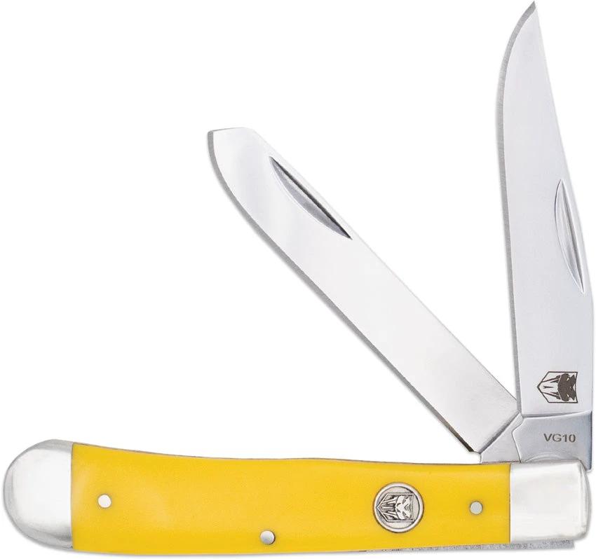 Cobratec Knives Trapper Yellow Delrin CTTDTRPDLNYEL by Cobratec Knives