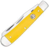 Cobratec Trapper Knife Premium Yellow Delrin VG10 Clip And Spey Blades For Collectors And EDC Fans by Cobratec Knives