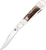 Cobratec Trapper Knife Stag Handle VG10 Blades Mirror Finish For Outdoorsmen Collectors by Cobratec Knives