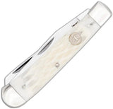 Cobratec Knives Trapper White Jigged Bone Handle VG10 Clip And Spey Blades For Collectors by Cobratec Knives