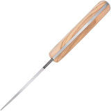 Cobratec Twin Mountain Fixed Blade Knife For Outdoors Olive Wood Handle Full Tang Satin 4.5in Drop Point Leather Sheath by Cobratec Knives
