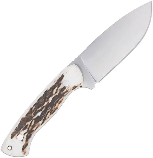 Cobratec Twin Mountain Fixed Blade Knife With Durable Stag Handle Full Tang 4in Satin Blade For Outdoorsmen by Cobratec Knives