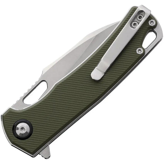 Cobratec Wolverine Linerlock Knife OD Green G10 Handle Durable 4.25in Closed 3.13in D2 Satin Blade for EDC Enthusiasts by Cobratec Knives