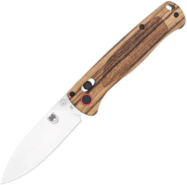 Cobratec Knives Bar Lock Zebra Wood DP Satin CTZWDBLDNS by Cobratec Knives