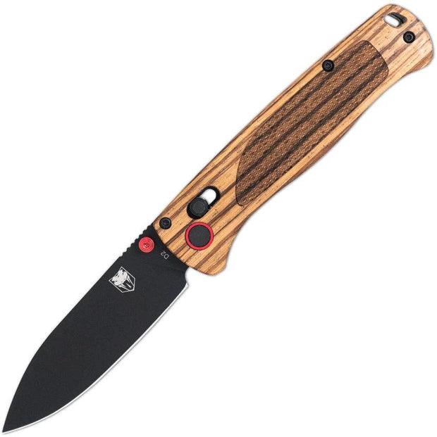 Cobratec Knives Bar Lock Zebra Wood DP Blk CTZWDBLDNSBLK by Cobratec Knives