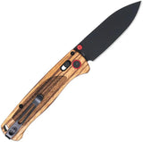 Cobratec Knives Bar Lock EDC Premium Folding Knife Zebra Wood D2 Drop Point Blade For Everyday Carry by Cobratec Knives
