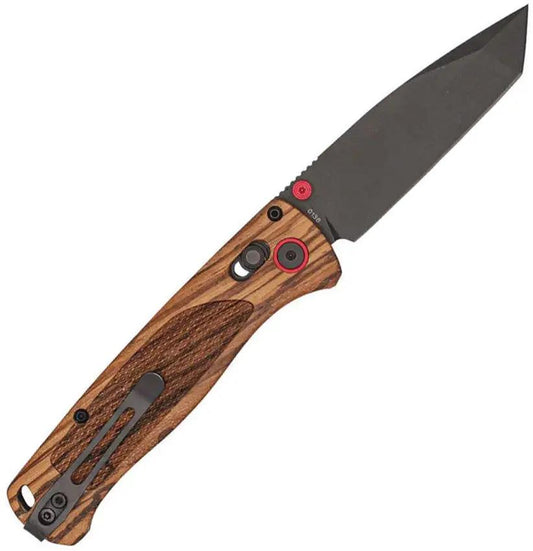 Cobratec Knives Bar Lock Zebra Wood D2 Tanto Knife With Black Titanium Coated 3in Blade For EDC Enthusiasts by Cobratec Knives