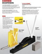 Lansky C Clip Knife Sharpener Mini Combo With Eraser Block For Outdoor Enthusiasts by Lansky