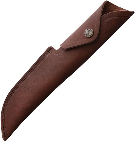 CIMO Borba Outdoor Fixed Blade Knife 9 Inch Overall 5 Inch Black Stainless Blade Full Tang Wood Handle Leather Sheath by CIMO