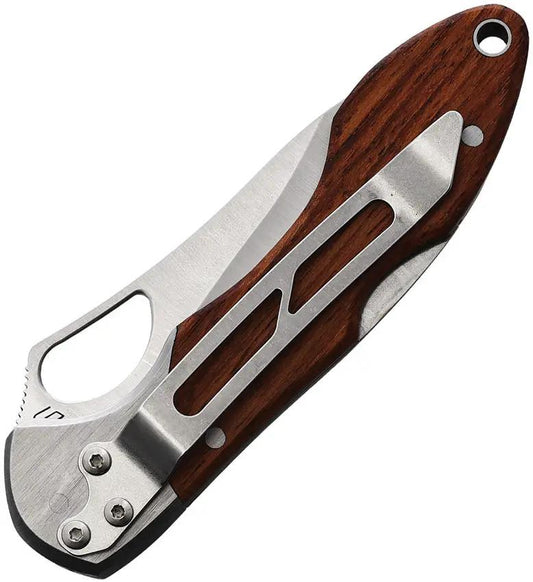 CIMO Gecko 7 Lockback Knife Satin Blade Wood Handle EDC Ready For Outdoor Enthusiasts by CIMO