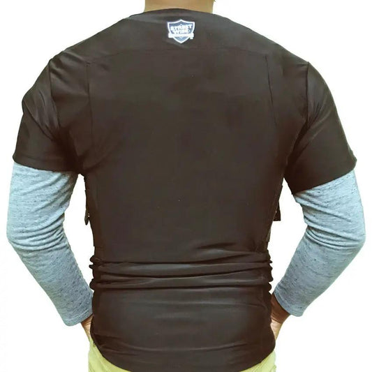 Streetwise Products Safe T Shirt XXL Breathable Moisture Wicking Shirt With Front And Rear Armor Pouches by Streetwise Products