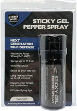 Streetwise Sticky Gel Pepper Spray ORMD SWSG8FT 2 Oz Police Strength 12 Foot Range Sticks To Attacker UV Dye Clam Packed by Streetwise Products
