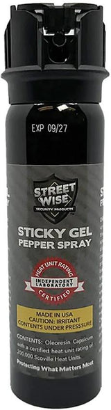 Streetwise Products Sticky Gel Pepper Spray 4oz SWSG11FT by Streetwise Products