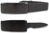 Cutting Edge Products Belt Buckle Knife DV01 With 2.75 Inch Serrated Stainless Blade And Black Pakkawood Handle by Cutting Edge Products