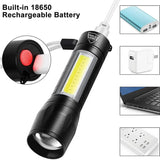 Police Force Tactical XPE COB Mini Light PFXC56 - Rechargeable USB C Lanyard Flashlight With COB Side Work Light by Police Force Tactical