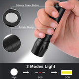 Police Force Tactical XPE COB Mini Light PFXC56 - Rechargeable USB C Lanyard Flashlight With COB Side Work Light by Police Force Tactical