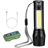 Police Force Tactical XPE COB Mini Light PFXC56 - Rechargeable USB C Lanyard Flashlight With COB Side Work Light by Police Force Tactical