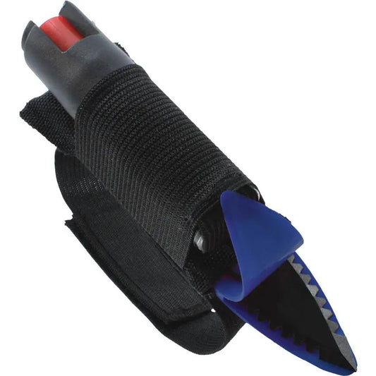 Police Force Tactical Strike And Spray - Blue Pepper Spray With UV Dye And Sharp Edge For Quick Incapacitation by Police Force Tactical