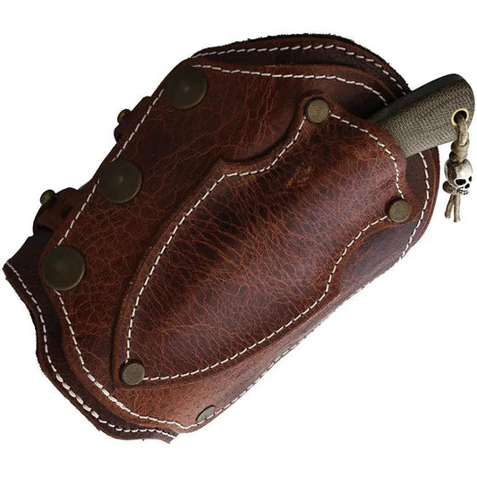 APEX Grizzly Survival Cuff - Hidden Wallet Inside Cuff For Credit Cards With Green Micarta Handle by Survival Cuffs