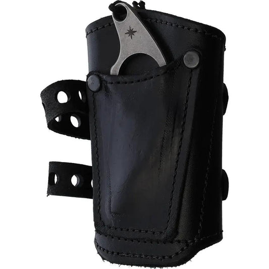 Survival Cuffs Raptor Raven Survival Cuff - Leather Wallet Cuff With Hidden Card Slot And Paracord Lanyard by Survival Cuffs