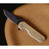 Craighill Rook Framelock Brass Folding Knife With Sandvik 12C27 Blade And Pocket Clip For EDC Enthusiasts by Craighill