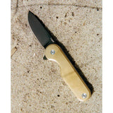 Craighill Rook Framelock Brass Folding Knife With Sandvik 12C27 Blade And Pocket Clip For EDC Enthusiasts by Craighill