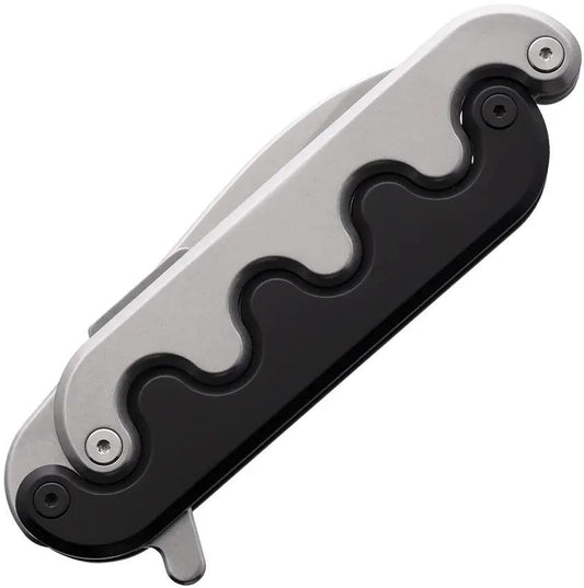 Craighill Sidewinder Linerlock Knife With Interlocking Hilt And Stonewash Blade 4In Closed For EDC Enthusiasts by Craighill