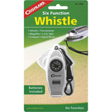 Coghlans Six Function Survival Whistle With LED Light Compass Magnifier Thermometer Mirror For Campers by Coghlan's