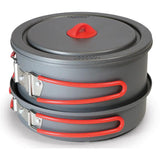 Coghlans Hard Anodized Family Cook Set With Space Saving Nesting Pots Fry Pan And Draining Lid by Coghlan's