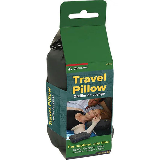 Coghlan's Travel Pillow 2135 Premium Comfort With Rapid Flow Two Way Valve And Storage Pouch For Travelers by Coghlan's
