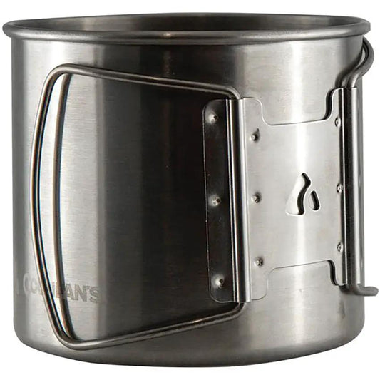 Coghlan's Camp Mug 2309 Durable 21 Oz Stainless Steel With Wide Mouth And Folding Handles For Outdoors by Coghlan's