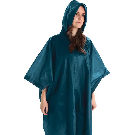 Coghlan's Hooded Blue Poncho PEVA Rain Gear For Campers And Hikers, One Size Fits Most, Includes Carry Pouch by Coghlan's