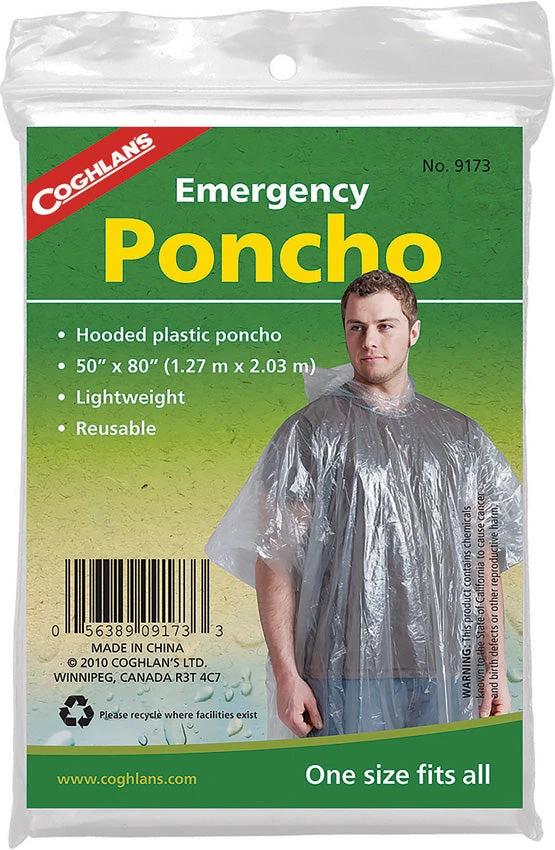 Coghlan's Emergency Poncho 24pk 9173 *CASE OF 24* by Coghlan's