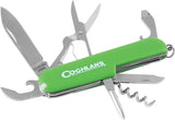 Coghlans Camp Knife 9507 Multitool With 9 Tools Compact Green Handle For Campers by Coghlan's
