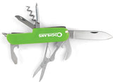 Coghlans Camp Knife 9507 Multitool With 9 Tools Compact Green Handle For Campers by Coghlan's