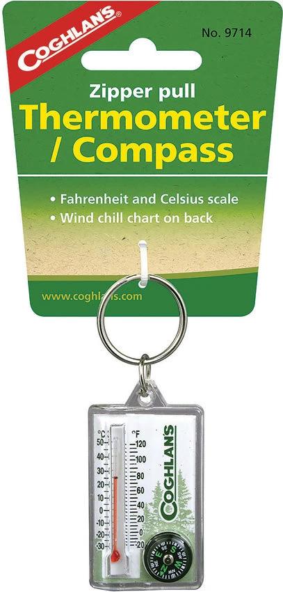 Coghlan's Zipper Pull Thermomter/Compass 9714 by Coghlan's