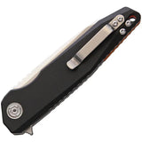 CH Knives Linerlock Black CH3004 EDC Knife With D2 Tool Steel Tanto Blade Pocket Clip by CH KNIVES
