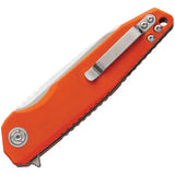 CH Knives Linerlock Orange CH3004 Tanto EDC Knife With D2 Tool Steel Blade 4.88 In Closed G10 Handle Pocket Clip by CH KNIVES
