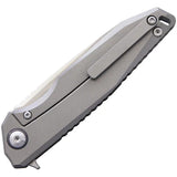 CH Knives CH3004 Premium Carbon Fiber Framelock Knife With Satin Titanium Back 3.25 Inch D2 Blade EDC by CH KNIVES