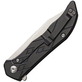 CH Knives CH3008 Premium Framelock Knife Black Titanium Extended Tang With Stonewashed 9Cr18MoV Blade EDC by CH KNIVES