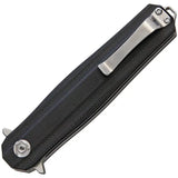 CH Knives Linerlock EDC Knife Black G10 With D2 Satin Blade Durable 3.5 Inch Blade 4.5 Inch Closed CH3505 by CH KNIVES