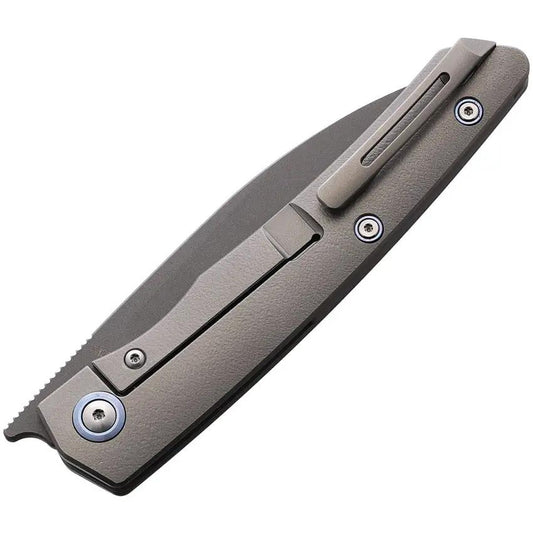 CH Knives Framelock CH3550 Folding Knife With Premium M390 Blade And Titanium Orange Peel Handle And Extended Tang For EDC Enthusiasts by CH KNIVES