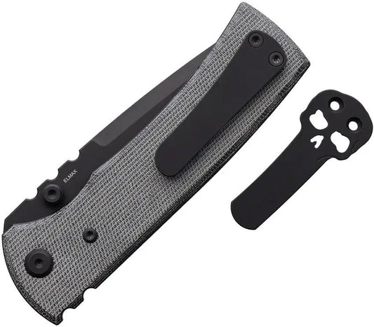 Chaves Knives Redencion 229 Linerlock Tanto Knife Elmax Blade Black Micarta Handle For EDC Enthusiasts by Chaves Knives
