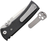Chaves Knives Redencion Street Linerlock Elite EDC Knife With Elmax Tanto Blade Black Canvas Micarta Titanium Clip by Chaves Knives
