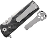 Chaves Knives TAK Linerlock Tanto Elmax Steel Black Canvas Micarta Extended Tang Pocket Clip Blue Label For Collectors by Chaves Knives