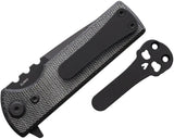 Chaves Knives TAK Linerlock Knife Blue Label Elmax Drop Point PVD Black Micarta Handle Extended Tang For EDC Enthusiasts by Chaves Knives