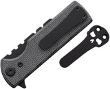 Chaves Knives CHUB Flipper Linerlock EDC Knife With Black Canvas Micarta Replaceable Razor Blade And PVD Blade Holder by Chaves Knives