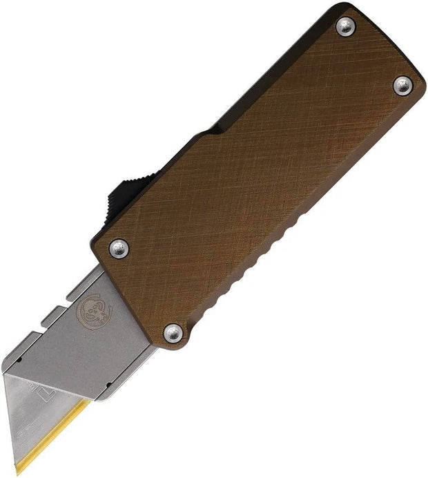 Chaves Knives Auto CHUB OTF Brown Crosshatch 143129 by Chaves Knives