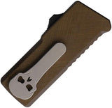 Chaves Knives Auto CHUB OTF Knife With Replaceable Blade And Brown Crosshatch Aluminum Handle For Everyday Carry by Chaves Knives