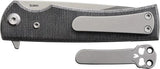 Chaves Knives Liberation Street Linerlock Premium EDC Knife Elmax Blade Black Micarta Extended Tang Skull Clip by Chaves Knives